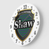 Clan Shaw Tartan Scottish Dream Clock Grote Klok (Hoek)