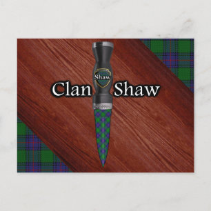 Clan Shaw Tartan Sgian Dubh Blade Briefkaart