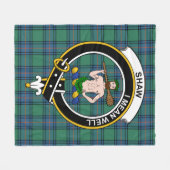 Clan Shaw van Sauchie Ancient Tartan Pset Fleece Deken (Voorkant (Horizontaal))