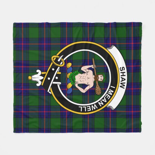 Clan Shaw van Sauchie Modern Tartan Pset Fleece Deken (Voorkant (Horizontaal))