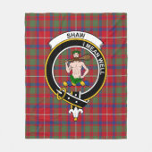 Clan Shaw van Sauchie Red Modern Tartan Pset Fleece Deken (Voorkant)