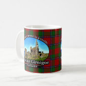 Clan Sinclair Castle Sinclair Girnigoe Tartan Koffiemok (Voorkant links)