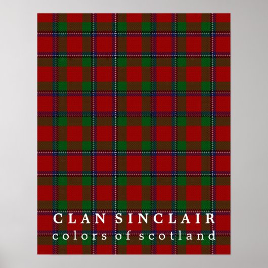 Clan Sinclair Colors of Scotland Tartan Poster (Voorkant)
