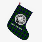 Clan Sinclair Crest Badge & Tartan  Grote Kerstsok (Voorkant (Hangend))
