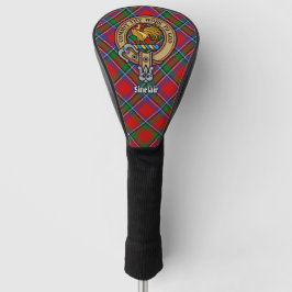 Clan Sinclair Crest boven Tartan Golfheadcover