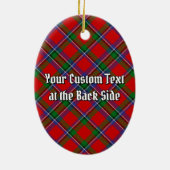 Clan Sinclair Crest boven Tartan Keramisch Ornament (Achterkant)