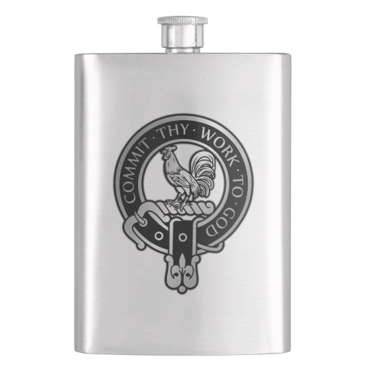 Clan Sinclair Crest Flask Flacon (Voorkant)