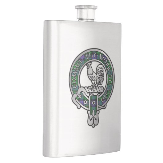 Clan Sinclair Crest & Hunting Tartan Flask Flacon (Rechts)