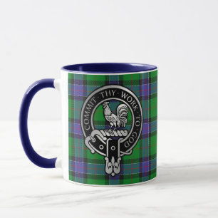Clan Sinclair Crest & Hunting Tartan Mok