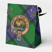 Clan Sinclair Crest over de jacht op Tartan Bedankdoosjes (Achterkant)