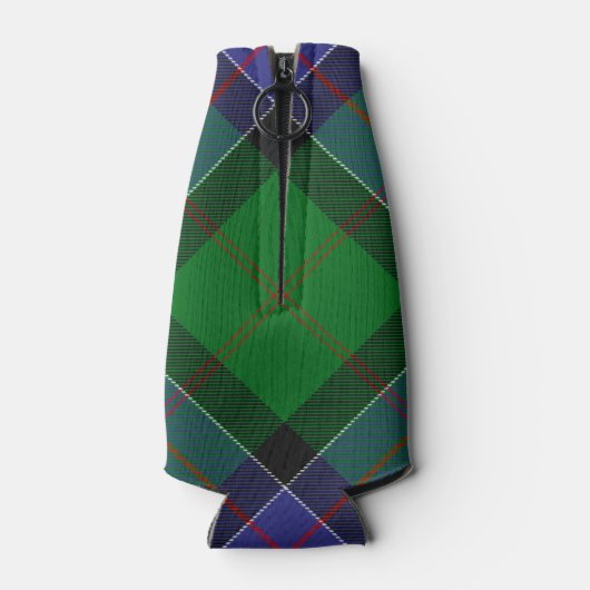 Clan Sinclair Crest over de jacht op Tartan Flesjeskoeler (Achterkant)