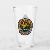 Clan Sinclair Crest over de jacht op Tartan Glas (Voorkant)