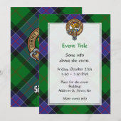 Clan Sinclair Crest over de jacht op Tartan Kaart (Voorkant / Achterkant)