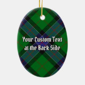 Clan Sinclair Crest over de jacht op Tartan Keramisch Ornament (Achterkant)