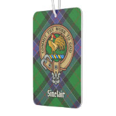 Clan Sinclair Crest over de jacht op Tartan Luchtverfrisser (Links)