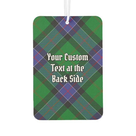 Clan Sinclair Crest over de jacht op Tartan Luchtverfrisser (Achterkant)