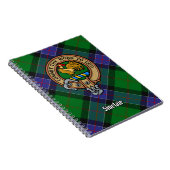 Clan Sinclair Crest over de jacht op Tartan Notitieboek (Rechterzijde)