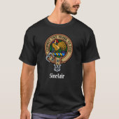Clan Sinclair Crest over de jacht op Tartan T-shirt (Voorkant)