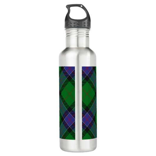 Clan Sinclair Crest over de jacht op Tartan Waterfles (Achterkant)