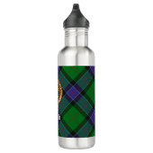 Clan Sinclair Crest over de jacht op Tartan Waterfles (Rechts)