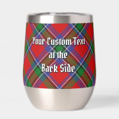 Clan Sinclair Crest over Rode Tartan (Achterkant)