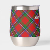 Clan Sinclair Crest over Rode Tartan (Links)