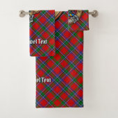 Clan Sinclair Crest over Rode Tartan Bad Handdoek (Insitu)