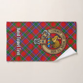 Clan Sinclair Crest over Rode Tartan Bad Handdoek (Handdoek)