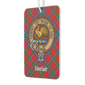 Clan Sinclair Crest over Rode Tartan Luchtverfrisser (Links)