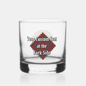 Clan Sinclair Crest over Rode Tartan Whisky Glas (Achterkant)