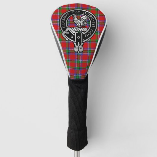 Clan Sinclair Crest & Tartan Golf Head Hoesje Golfheadcover (Voorkant)