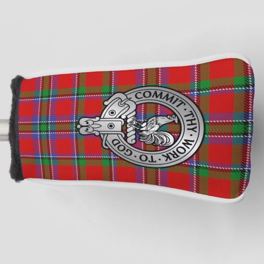 Clan Sinclair Crest & Tartan Golfheadcover (Voorkant)
