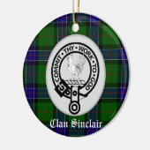 Clan Sinclair Crest & Tartan  Keramisch Ornament (Links)