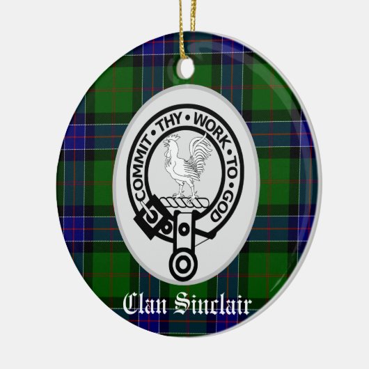 Clan Sinclair Crest & Tartan  Keramisch Ornament (Links)