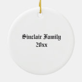 Clan Sinclair Crest & Tartan  Keramisch Ornament (Achterkant)
