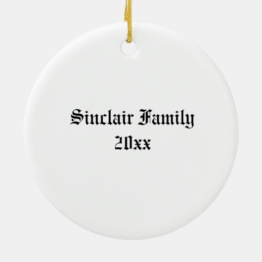 Clan Sinclair Crest & Tartan  Keramisch Ornament (Achterkant)