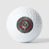 Clan Sinclair Crest & Tartan Knot Golfballen (Voorkant)