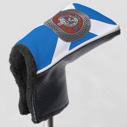 Clan Sinclair Crest & Tartan Knot Golfheadcover (3/4 voorkant)