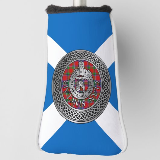 Clan Sinclair Crest & Tartan Knot Golfheadcover (Draai 90)