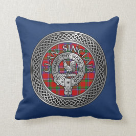 Clan Sinclair Crest & Tartan Knot Kussen