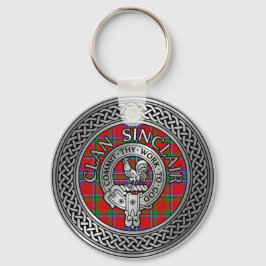 Clan Sinclair Crest & Tartan Knot Sleutelhanger