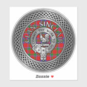 Clan Sinclair Crest & Tartan Knot Sticker (Vel)