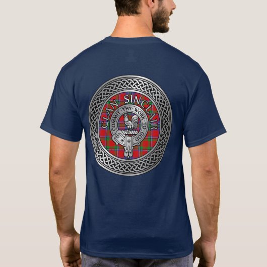 Clan Sinclair Crest & Tartan Knot T-shirt (Achterkant)