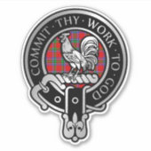 Clan Sinclair Crest & Tartan Sticker (Voorkant)