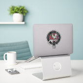 Clan Sinclair Crest & Tartan Sticker (Laptop op bureau)