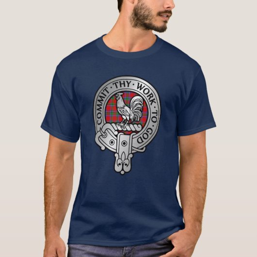 Clan Sinclair Crest & Tartan T-shirt (Voorkant)