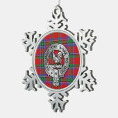 Clan Sinclair Crest & Tartan Tin Sneeuwvlok Ornament (Rechts)