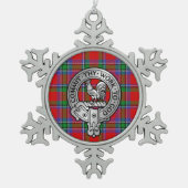 Clan Sinclair Crest & Tartan Tin Sneeuwvlok Ornament (Voorkant)