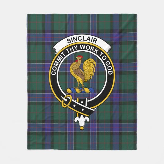 Clan Sinclair Hunting Modern Tartan Pset Fleece Deken (Voorkant)