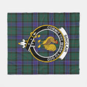 Clan Sinclair Hunting Modern Tartan Pset Fleece Deken (Voorkant (Horizontaal))